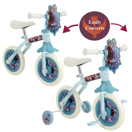 Frozen 2 2 in 1 10″ Training Bike - Push and Go