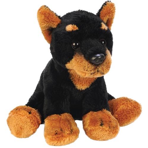 Sitting Doberman - Gentle Cuddle Toy