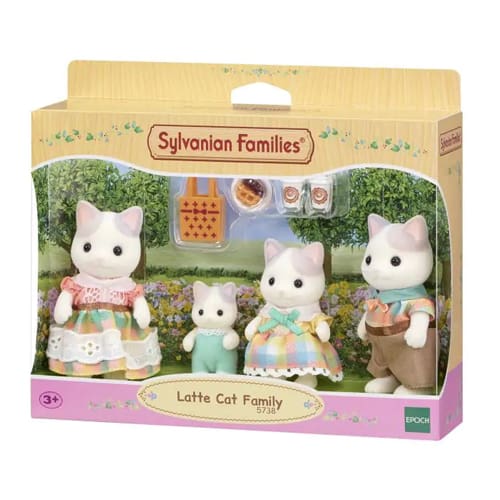 Sylvanian Families Latte Cat Family - Playhouse Ready Fun