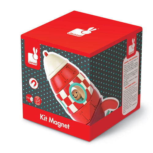 Magnetic Wooden Stacking Rocket - Little Hands Fun