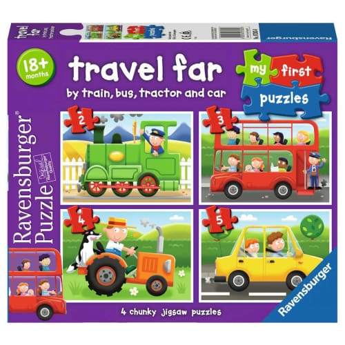 Travel Far My First Puzzles (2,3,4,5pc) - Pocket Puzzle Play
